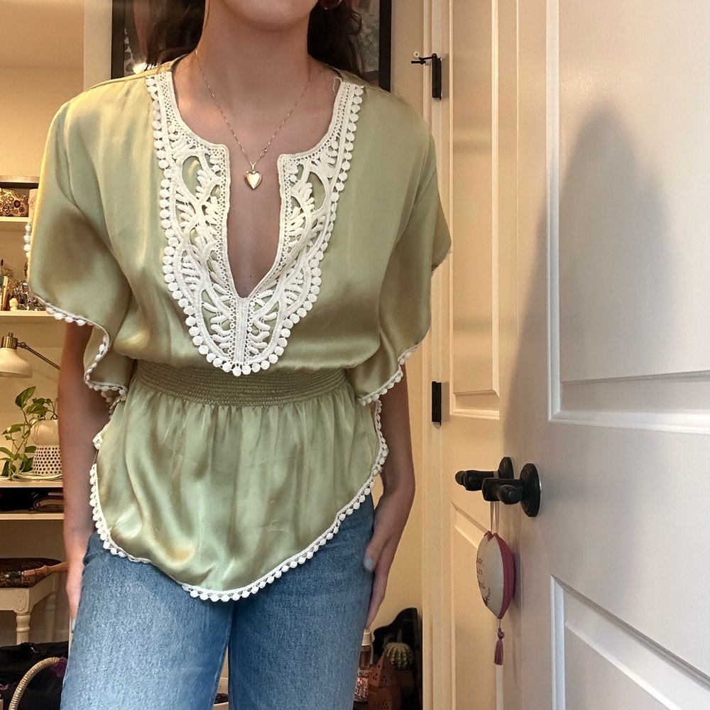 Chic satin blouse